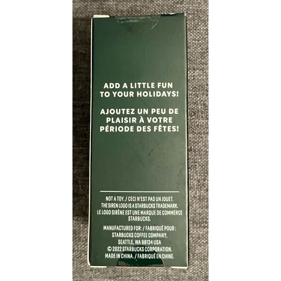 Starbucks 2022 Holiday Studded Metallic GOLD Ornament Keychain Tumbler - Picture 2 of 3